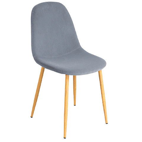 Silla Spoon Velvet Terciopelo - Gris