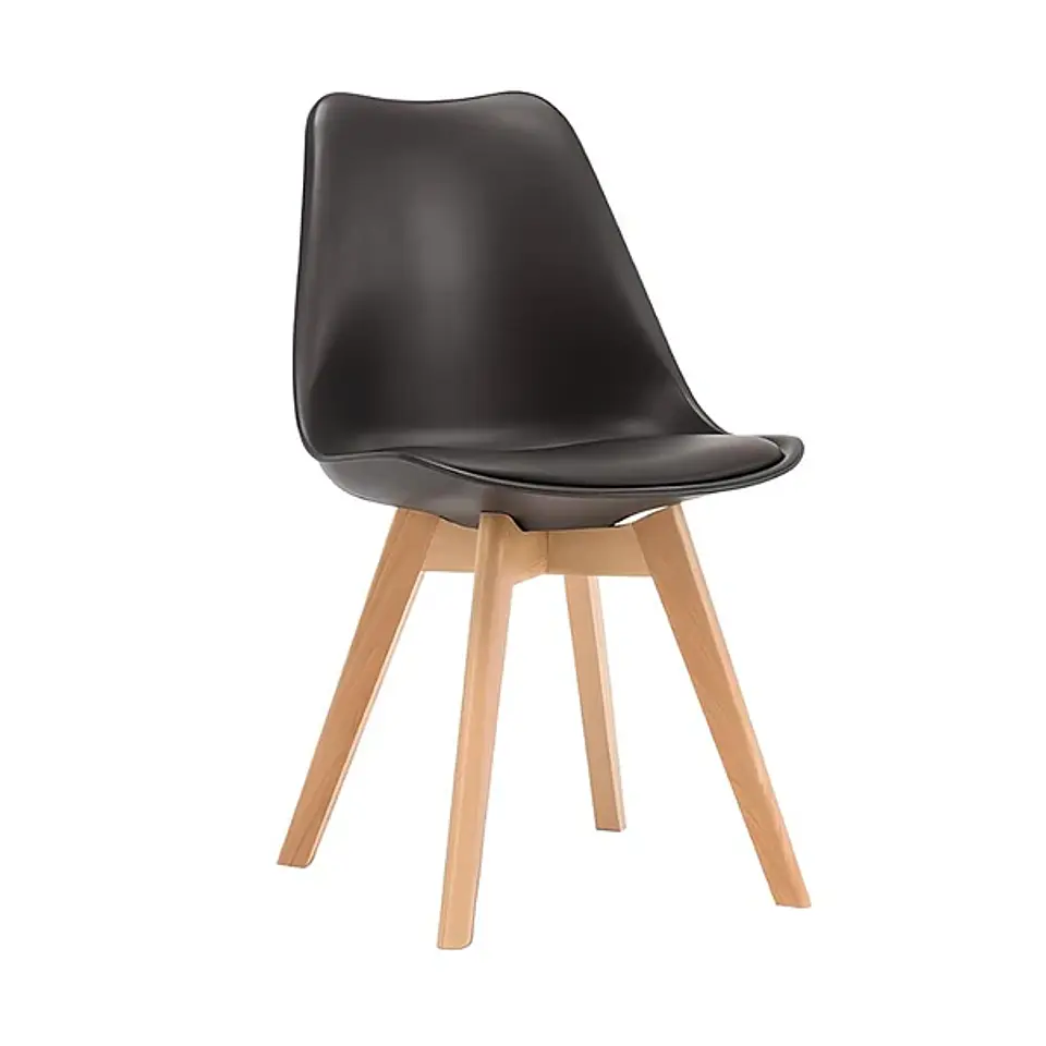 Silla Tulip Acolchada - Negra 1