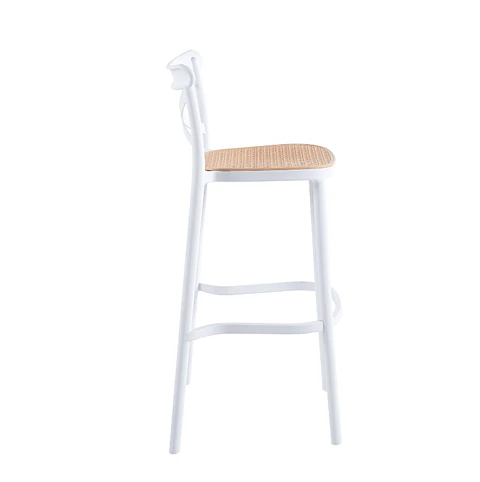 Taburete Crossback 77 cm - Blanco
