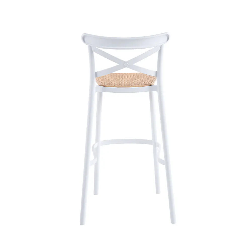 Taburete Crossback 77 cm - Blanco 4