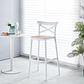 Taburete Crossback 77 cm - Blanco - Miniatura 5