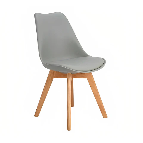 Silla Tulip Acolchada - Gris