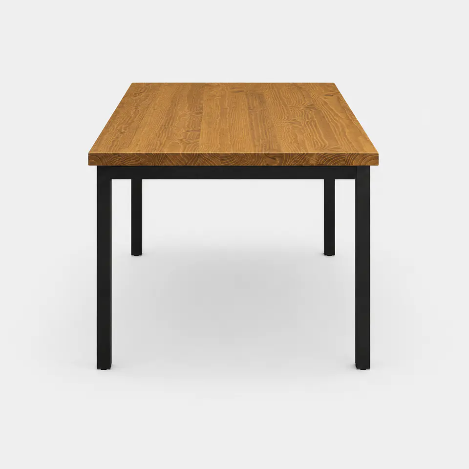 Mesa de Comedor Rectangular Larraín de Madera y Metal 2