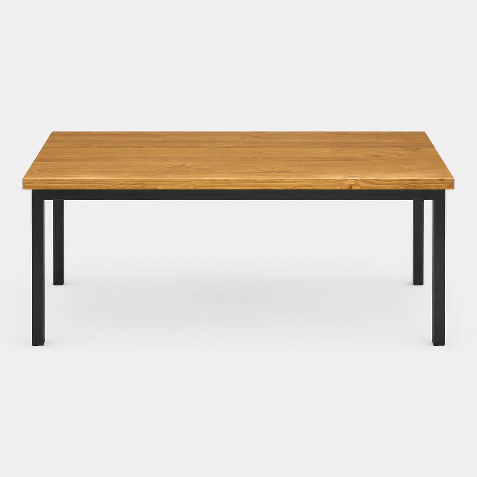 Mesa de Comedor Rectangular Larraín de Madera y Metal 3