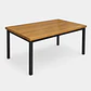 Mesa de Comedor Rectangular Larraín de Madera y Metal - Miniatura 1