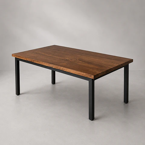 Mesa de Comedor Rectangular Larraín 50 de Madera y Metal