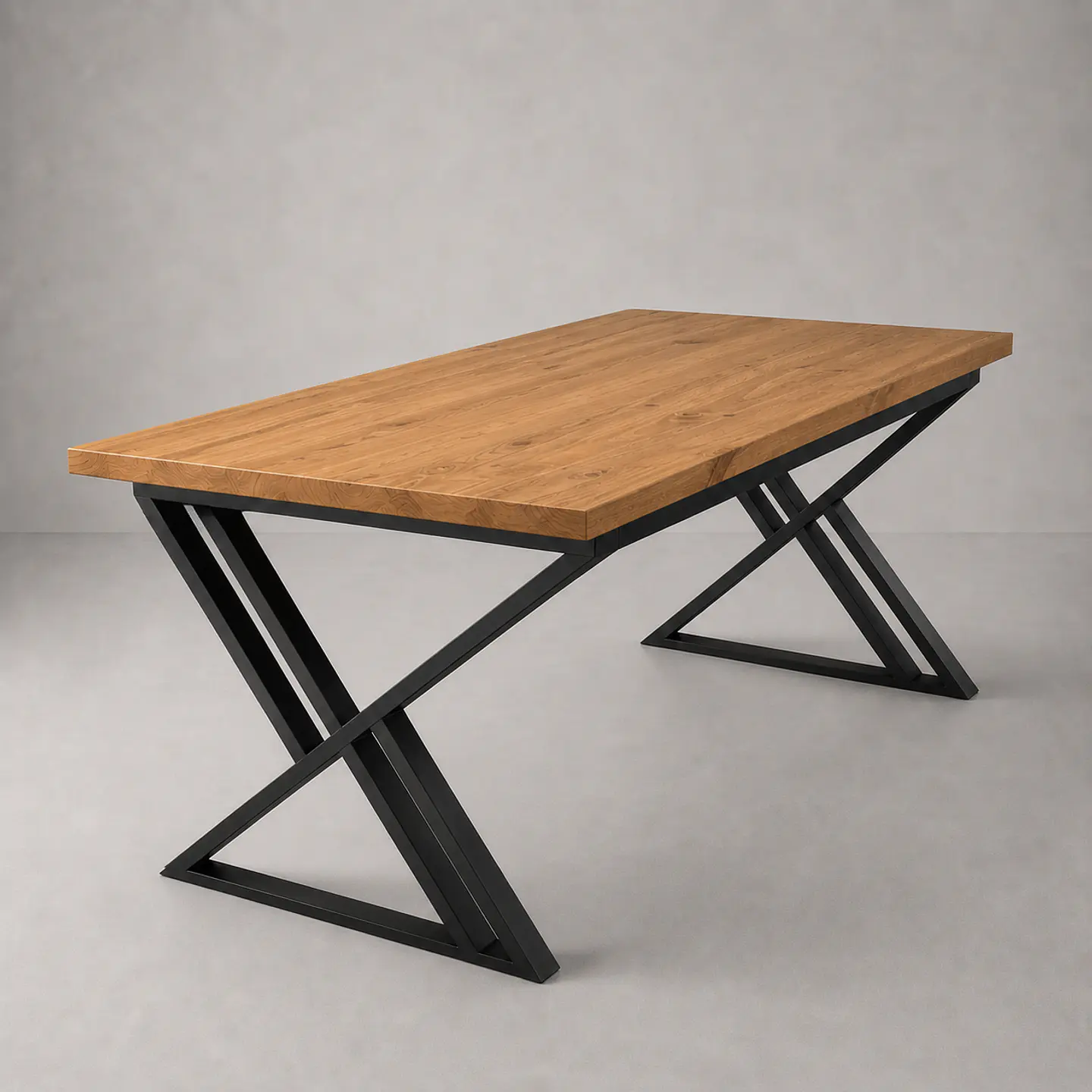 Mesa de Comedor Rectangular Seppia de Madera y Metal 1