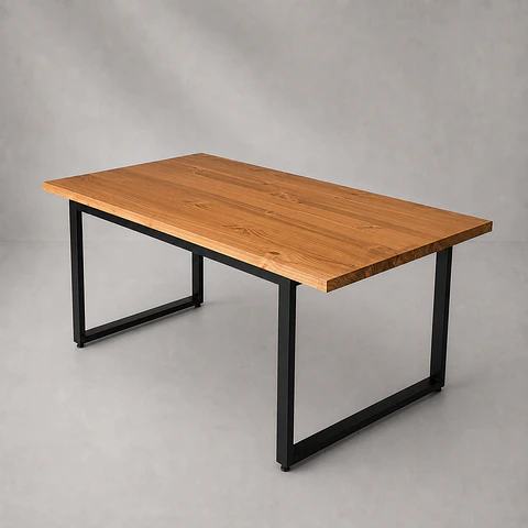 Mesa de Comedor Rectangular Andes de Madera y Metal