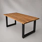 Mesa de Comedor Rectangular Paine de Madera y Metal - Miniatura 1