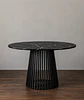 Mesa de Comedor Redonda Osorno de Mármol y Metal - Miniatura 1