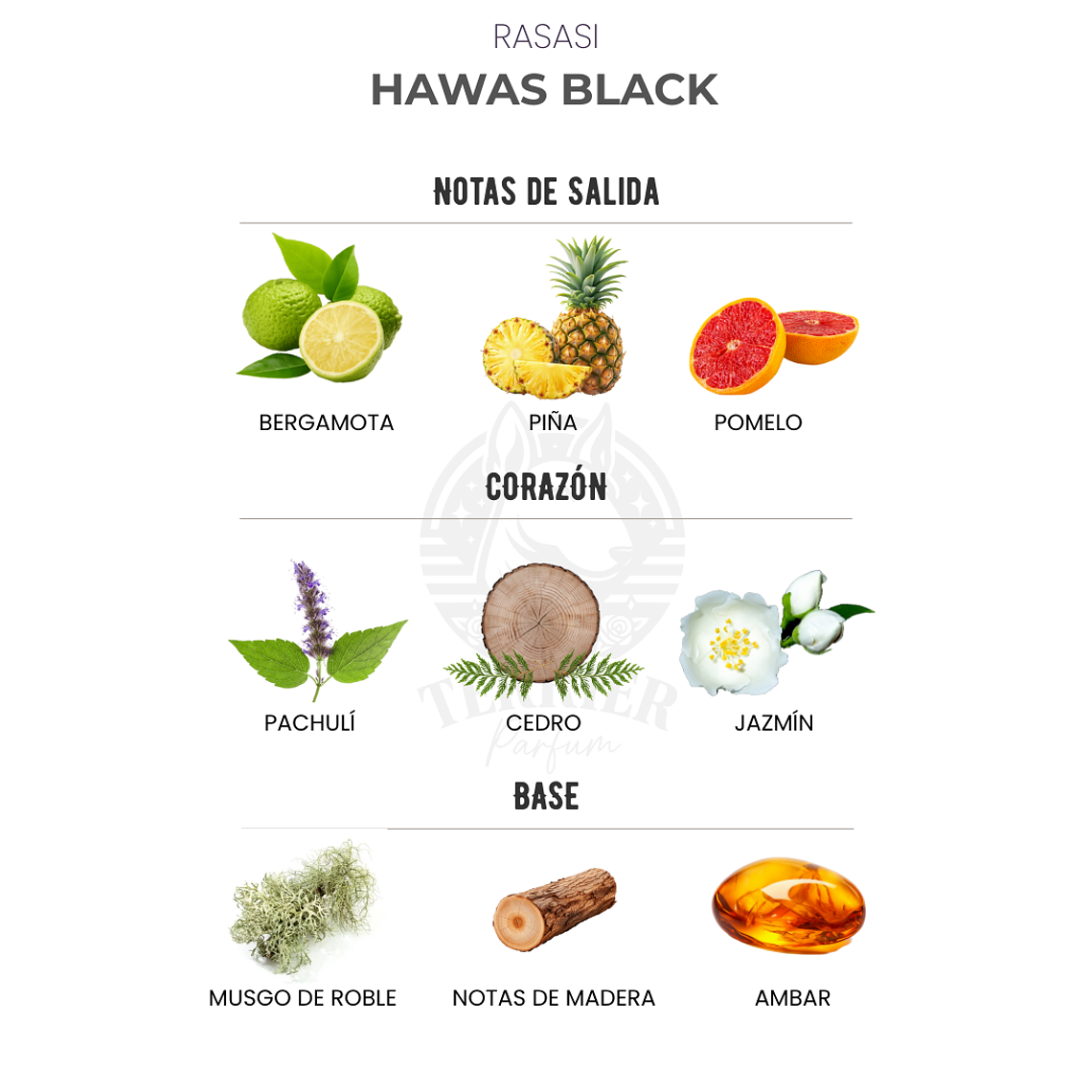 Perfume Rasasi Hawas Black 100 ml EDP Hombre – Inspirado en Hacivat Nishane 2