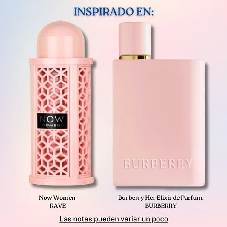 Perfume Now Women Rave 100 ml EDP Mujer - (Inspirado en Burberry Her Elixir de Parfum Burberry) 2