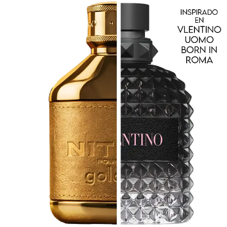 Perfume Nitro Gold EDP 100 ml - (Inspirado en Valentino Uomo Born In Roma) 2