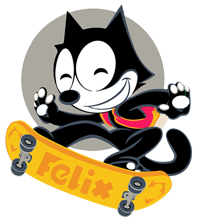 Polera Gato Felix skate