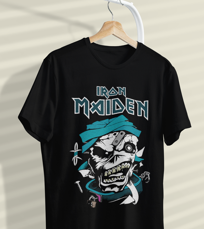 Polera Iron Maiden Momia Calavera