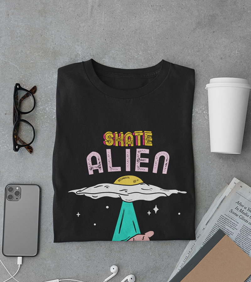 Polera Alien Skate Abducción