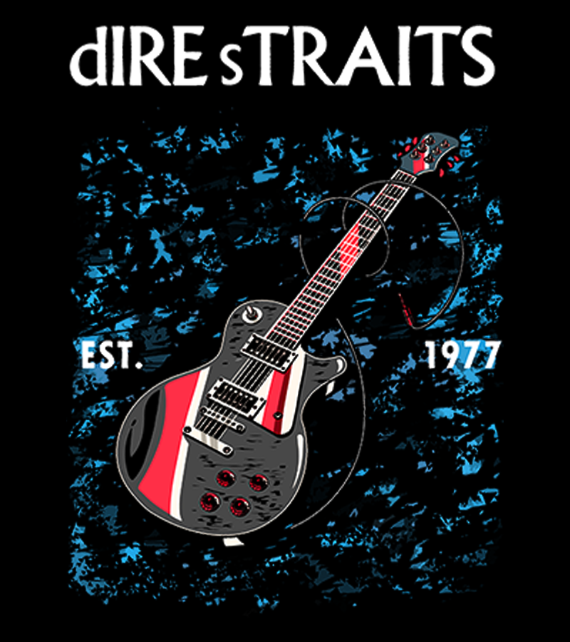 Polera Dire Straits Guitar