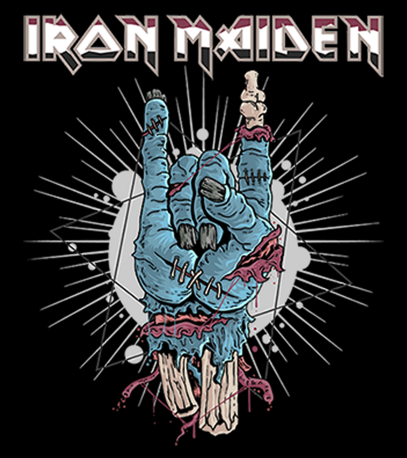 Polera Iron Maiden Mano Metal