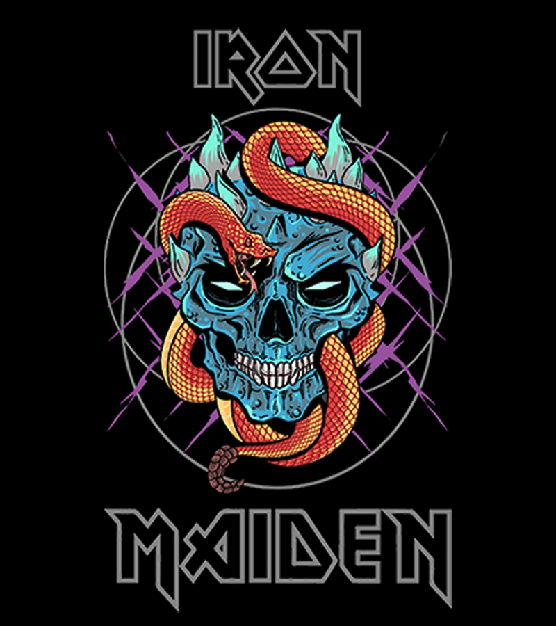 Polera Iron Maiden Snake