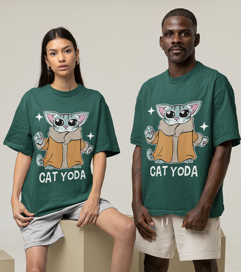 Polera Baby Yoda Cat