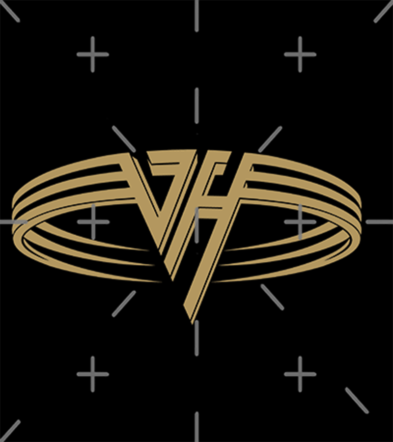 Polera Van Halen Log Gold