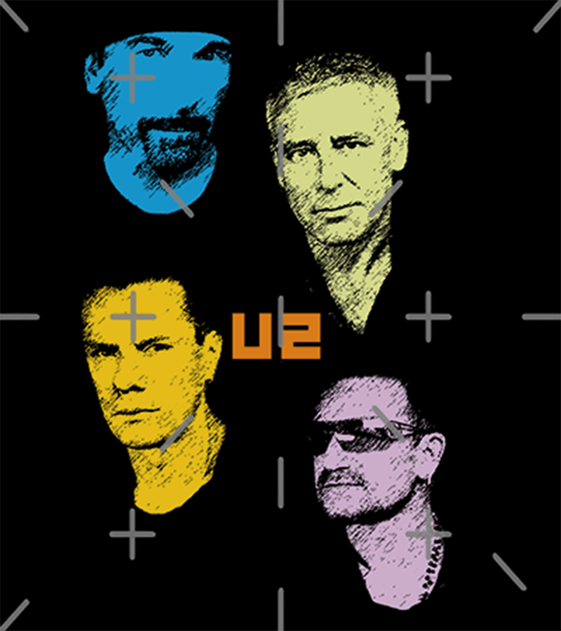 Polera U2 Faces