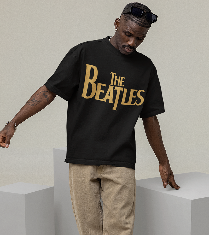 Polera The Beatles Log Gold