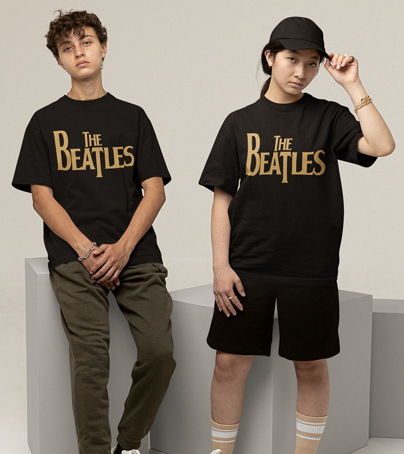 Polera The Beatles Log Gold