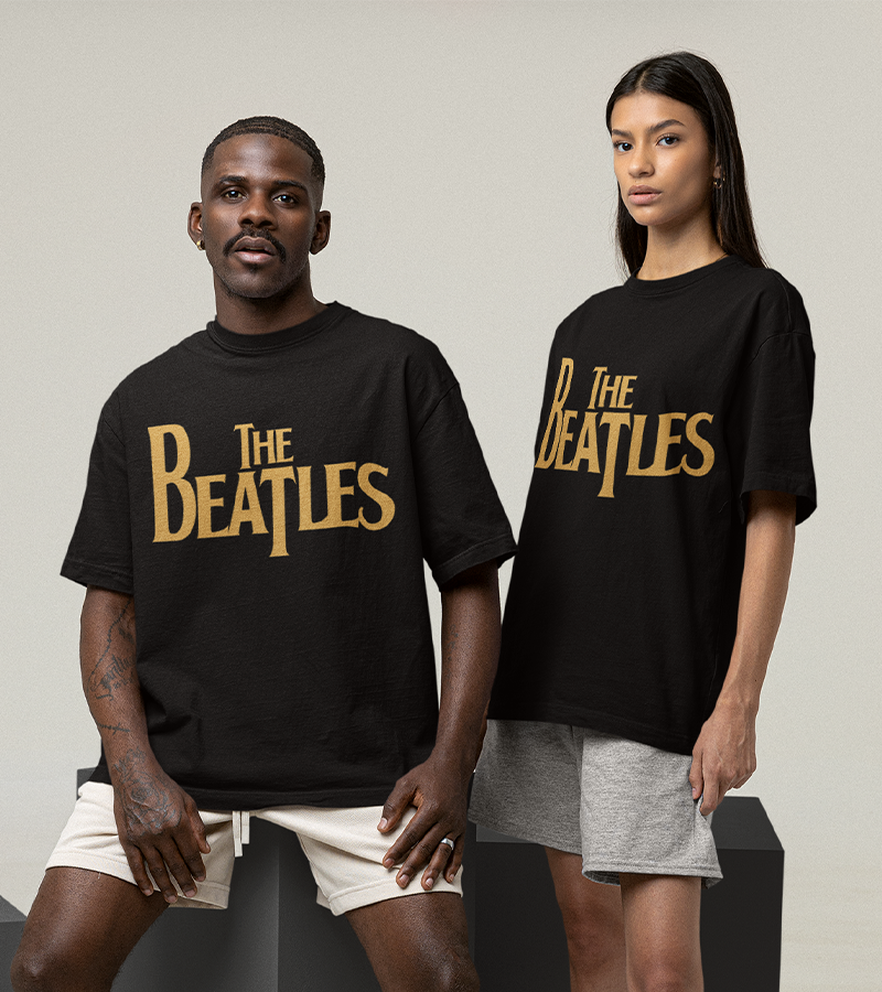 Polera The Beatles Log Gold