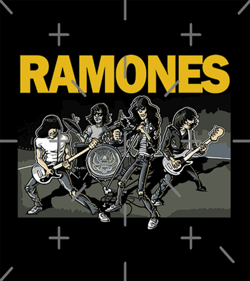 Polera Ramones Live Cartoon