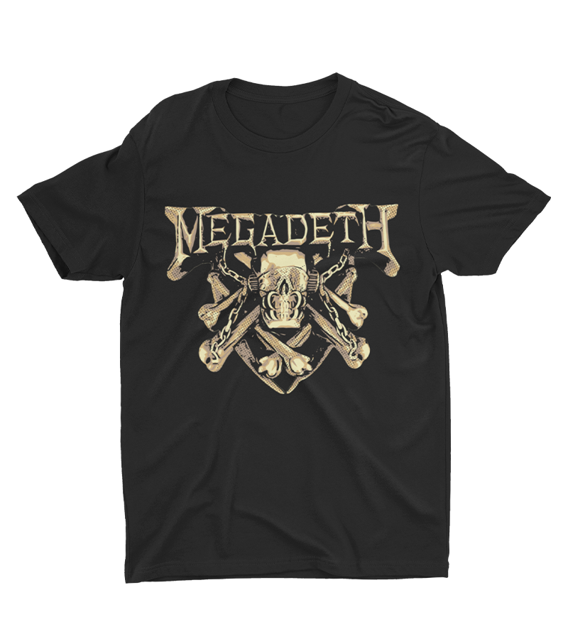 Polera Megadeth gold calavera