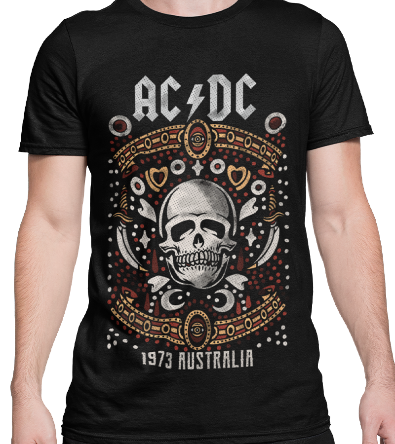 Polera Ac Dc Calavera