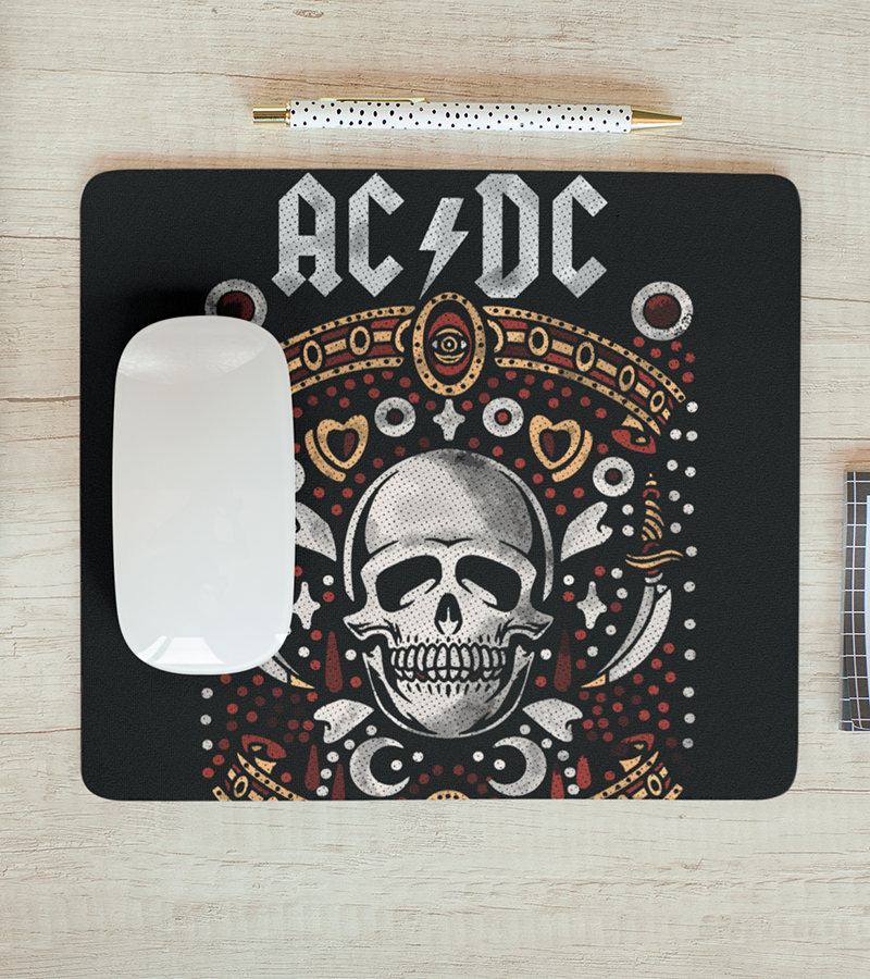 Mouse Pad Ac Dc Calavera