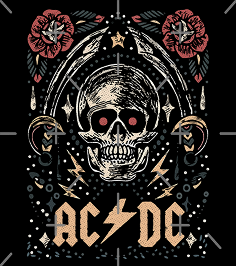 Polera Ac Dc Calavera Terminator