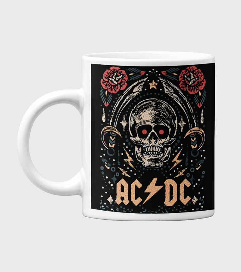 Tazón Ac Dc Calavera Terminator