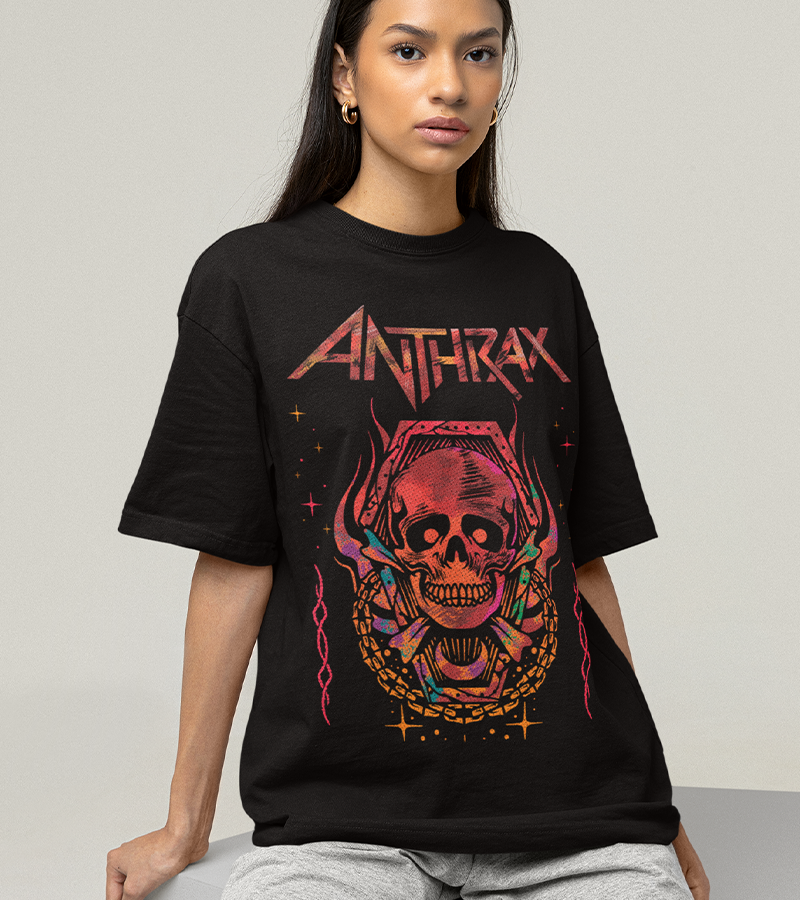 Polera Anthrax Calavera