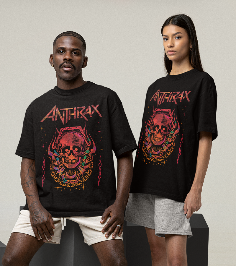 Polera Anthrax Calavera