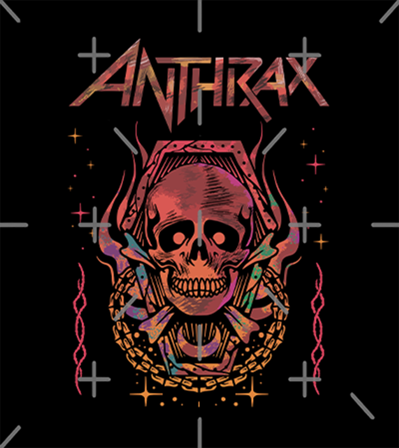 Polera Anthrax Calavera