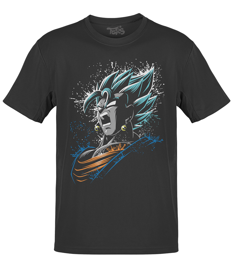 Polera Goku Pelo Azul