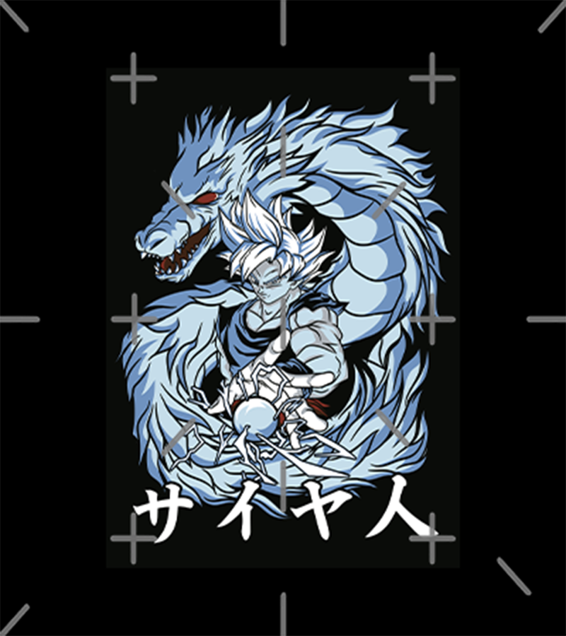 Polera Goku y Dragon Azul