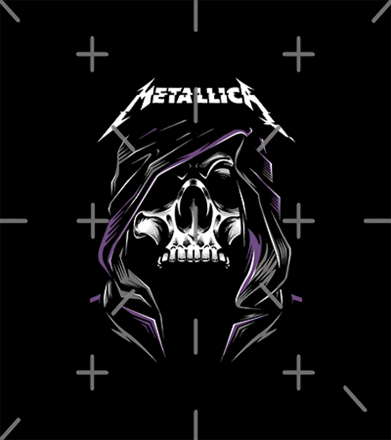 Polera Metallica Calavera