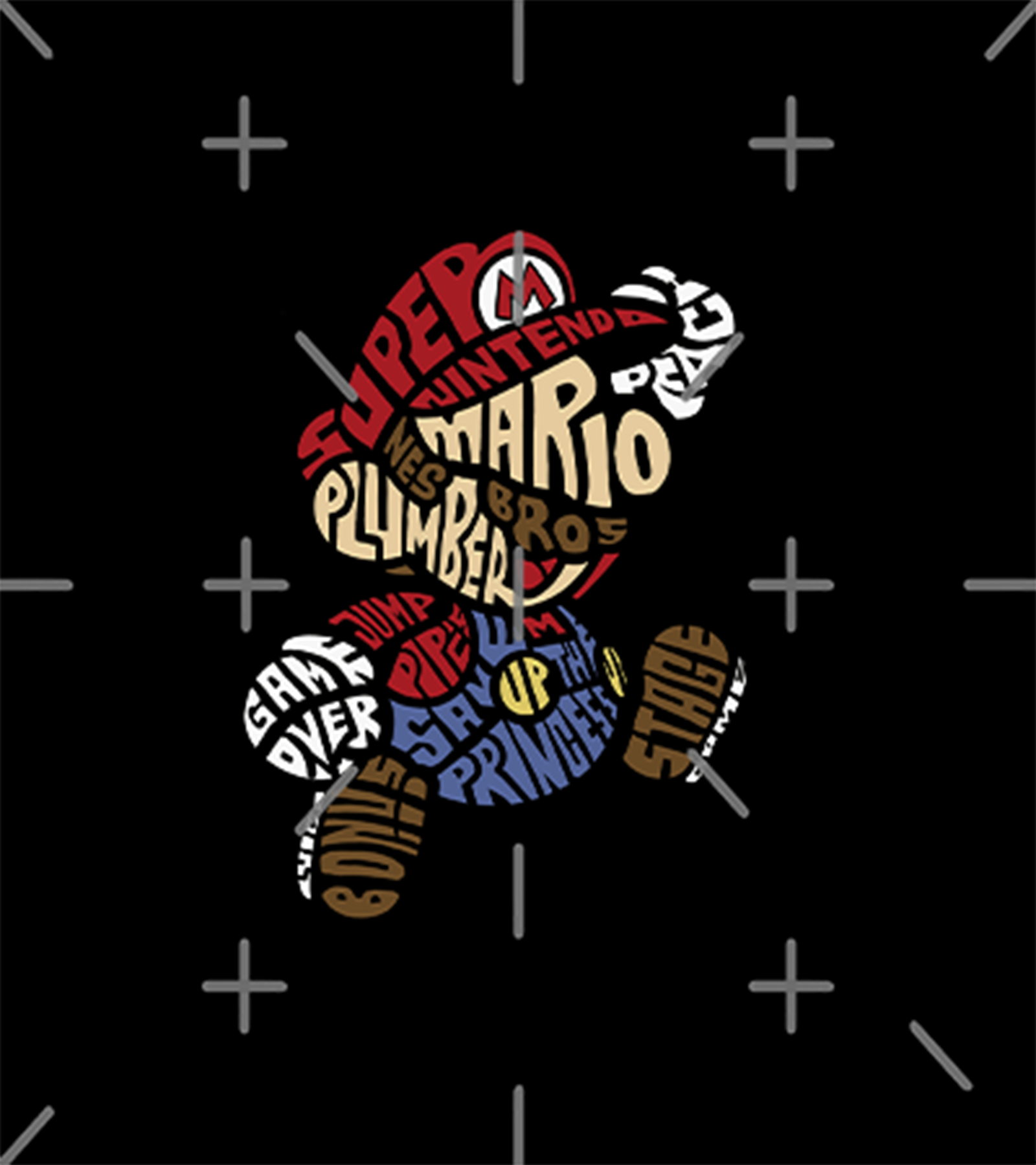 Polera Mario Bros Letras