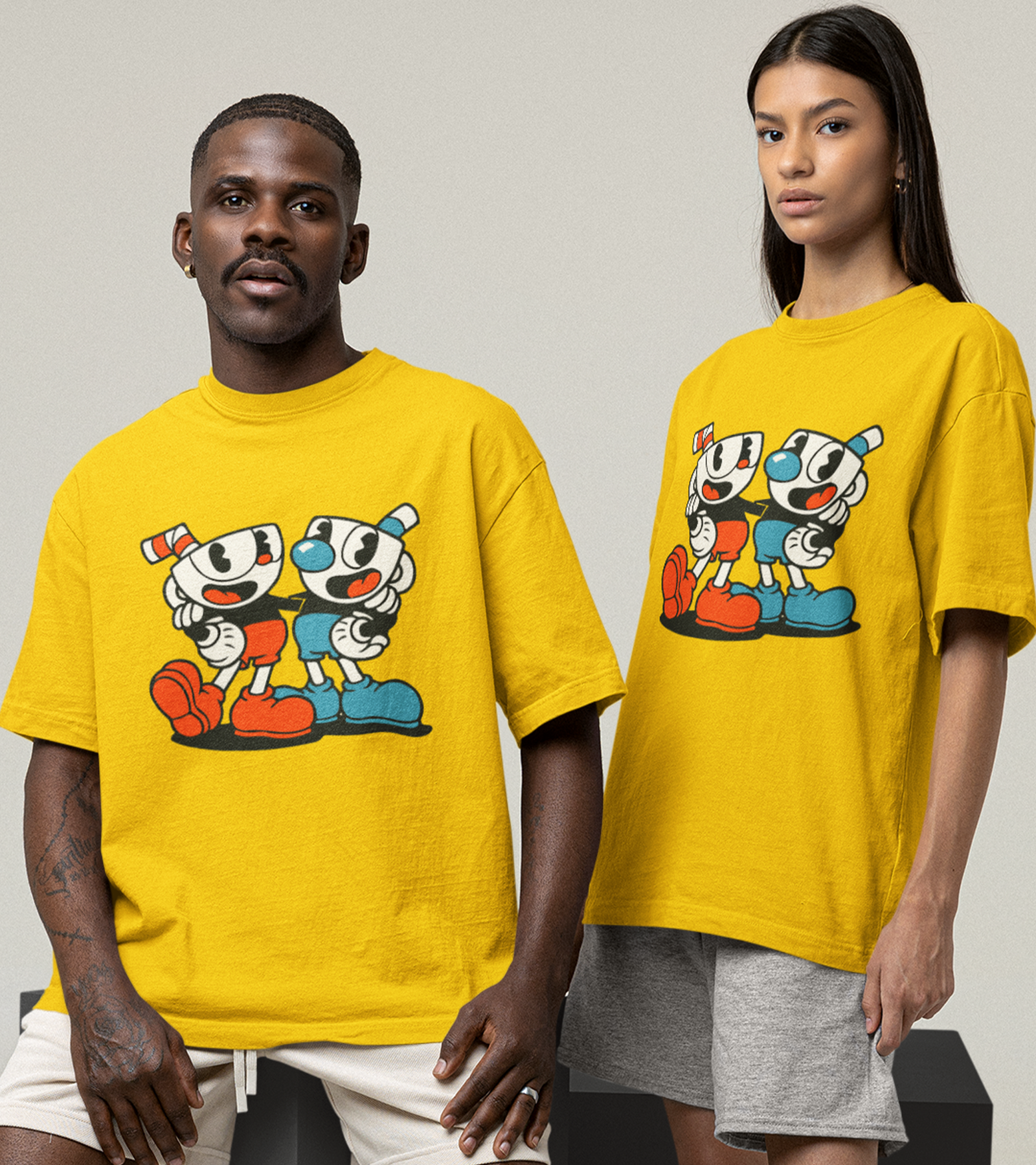 Polera Cuphead Amigos