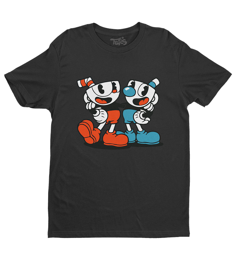 Polera Cuphead Amigos