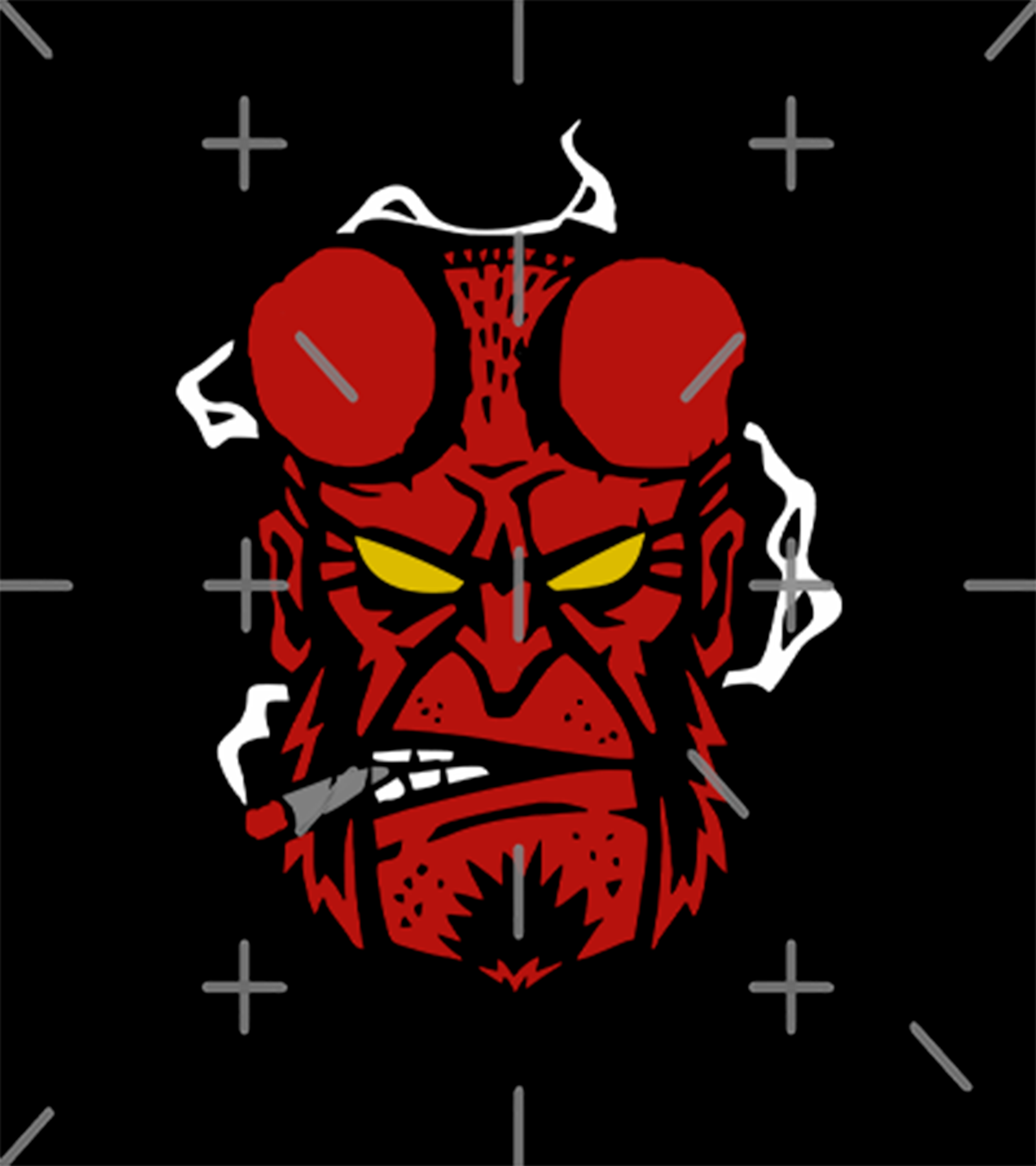 Polera Hellboy Smoke