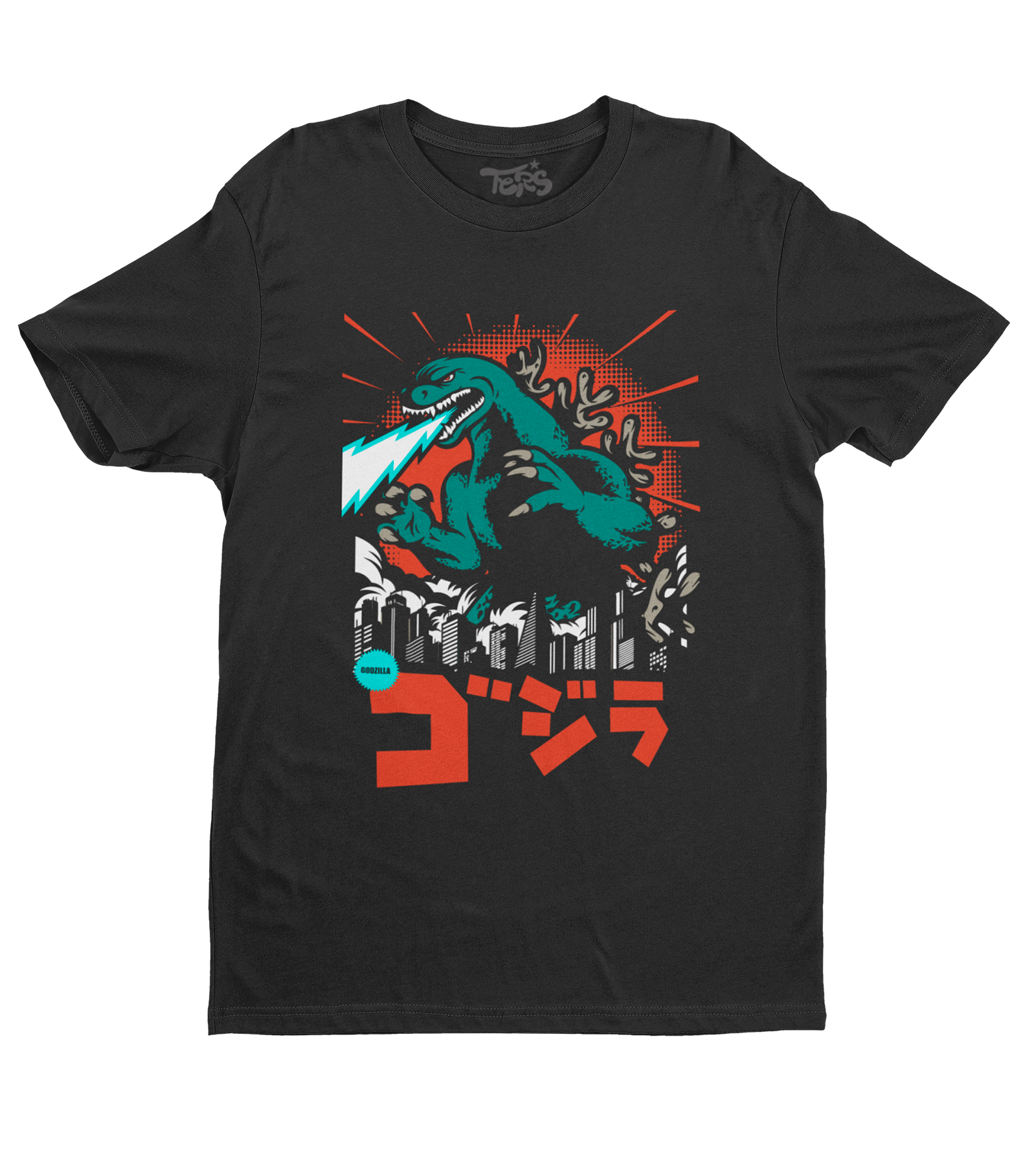 Polera Godzilla Fire Blue