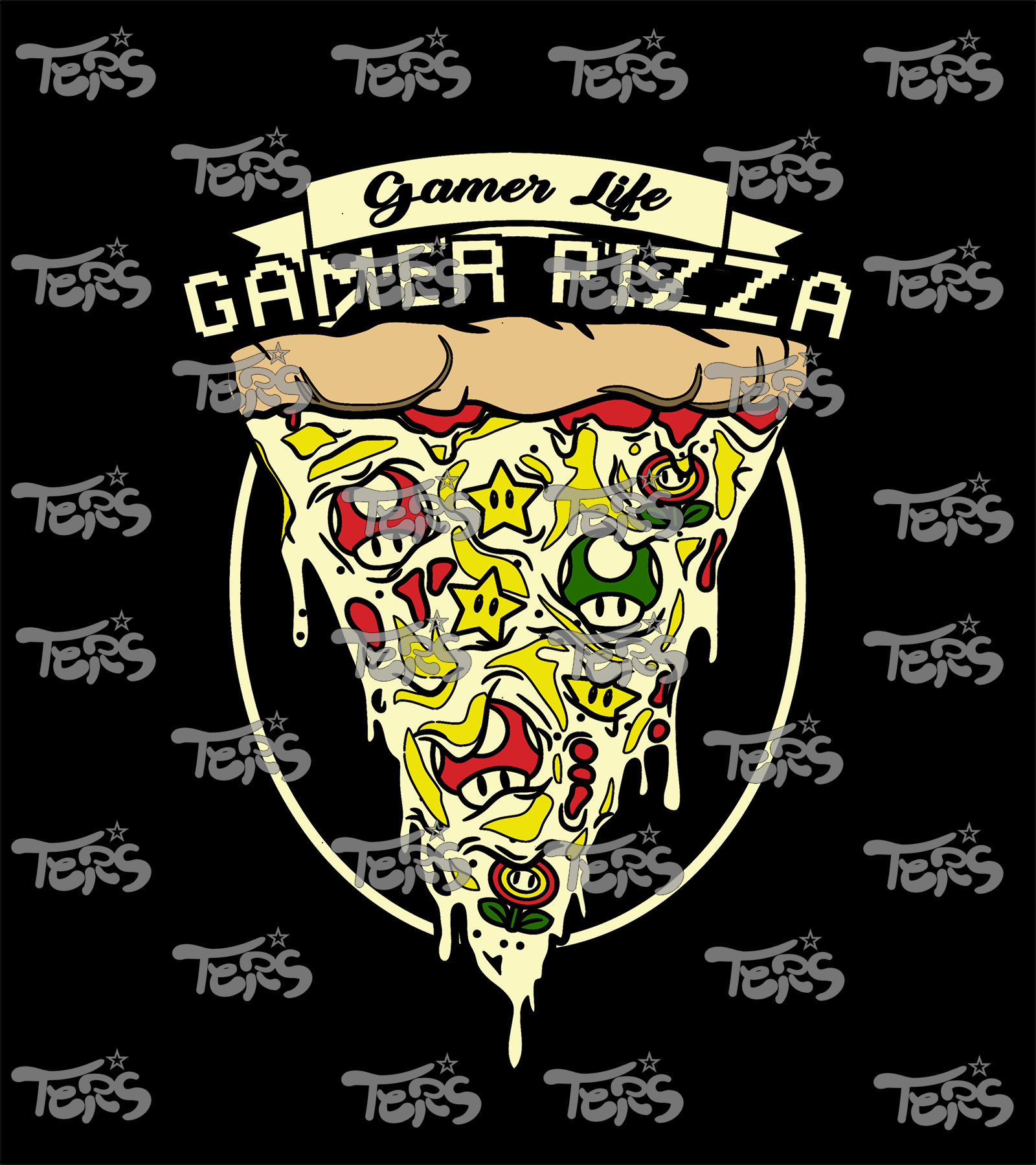 Polera Gamer Pizza Gamer Life