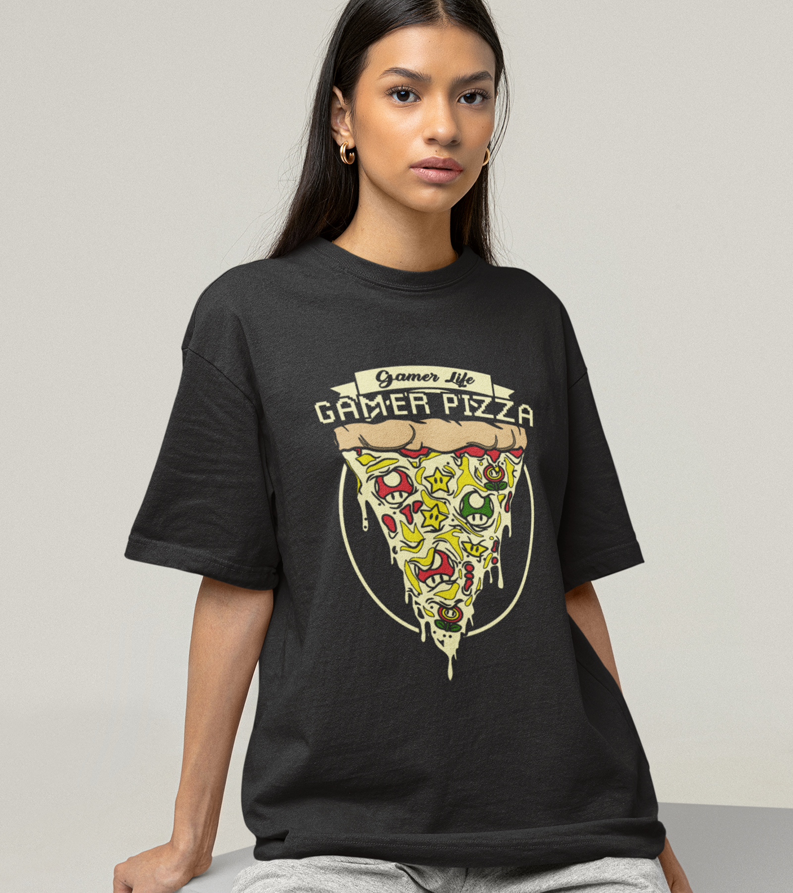 Polera Gamer Pizza Gamer Life