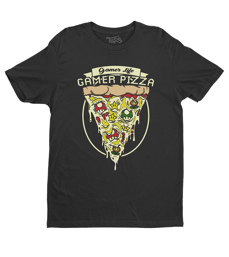 Polera Gamer Pizza Gamer Life