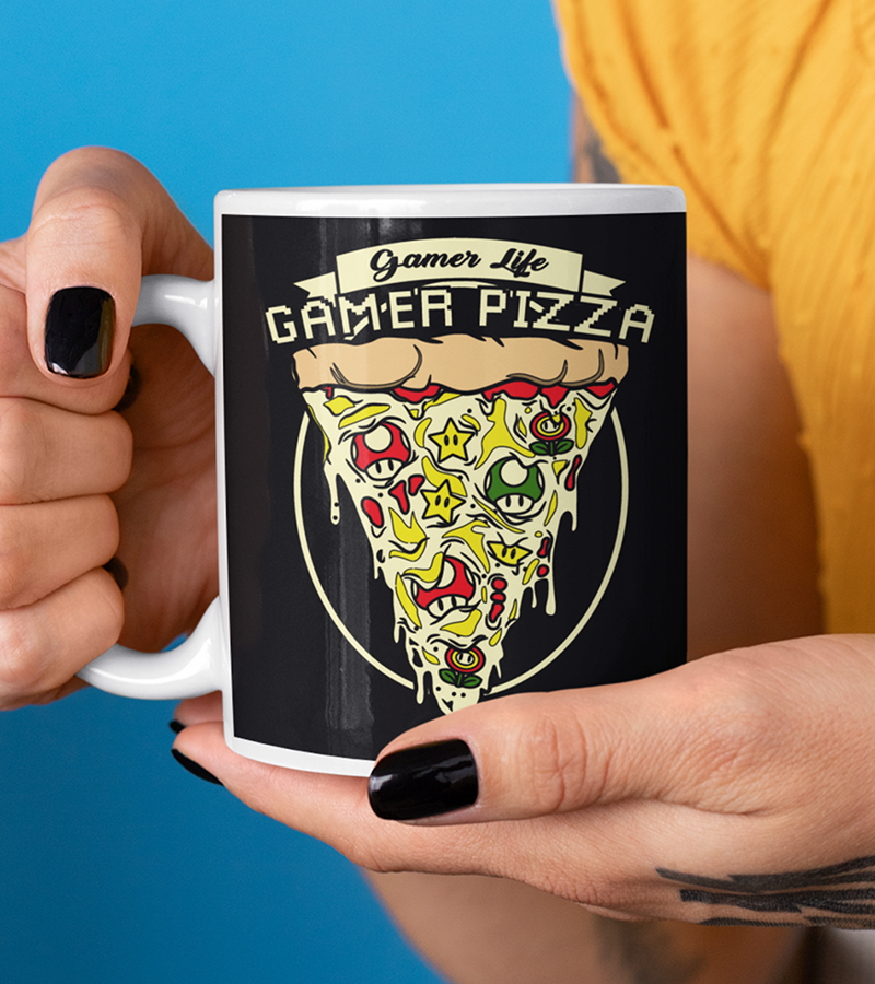 Tazón Gamer Pizza Gamer Life
